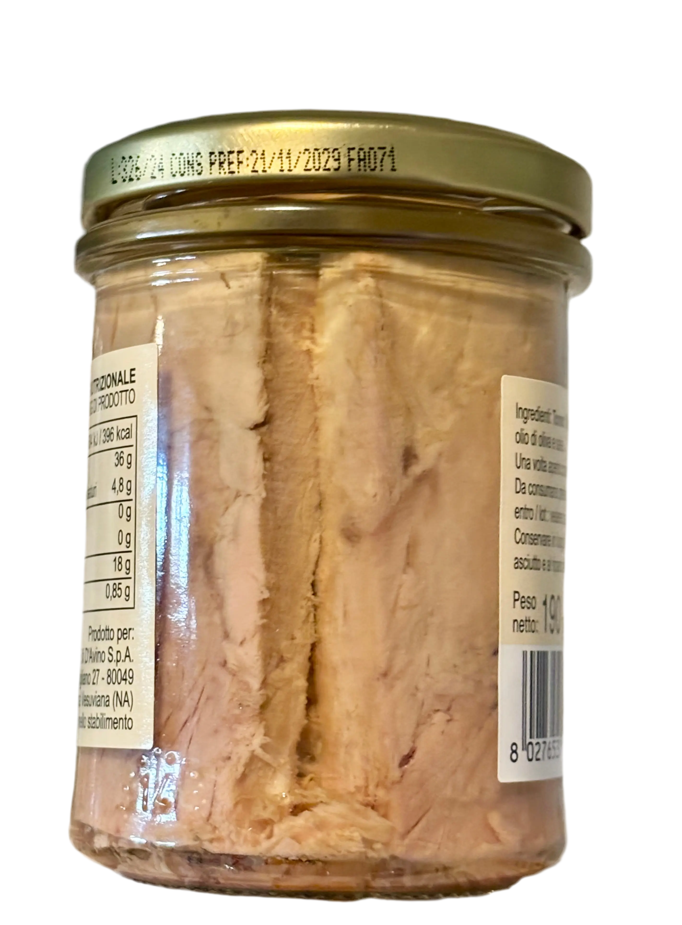 Filetti di Tonno D’Avino all’Olio d’Oliva 190gr-Tonno ed Acciughe-  Spesa da Antonio