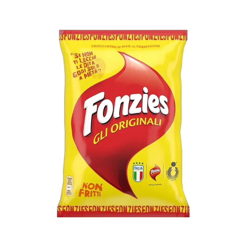 Fonzies Gli Originali 100 g, maiskrokantjes met kaas uit de oven