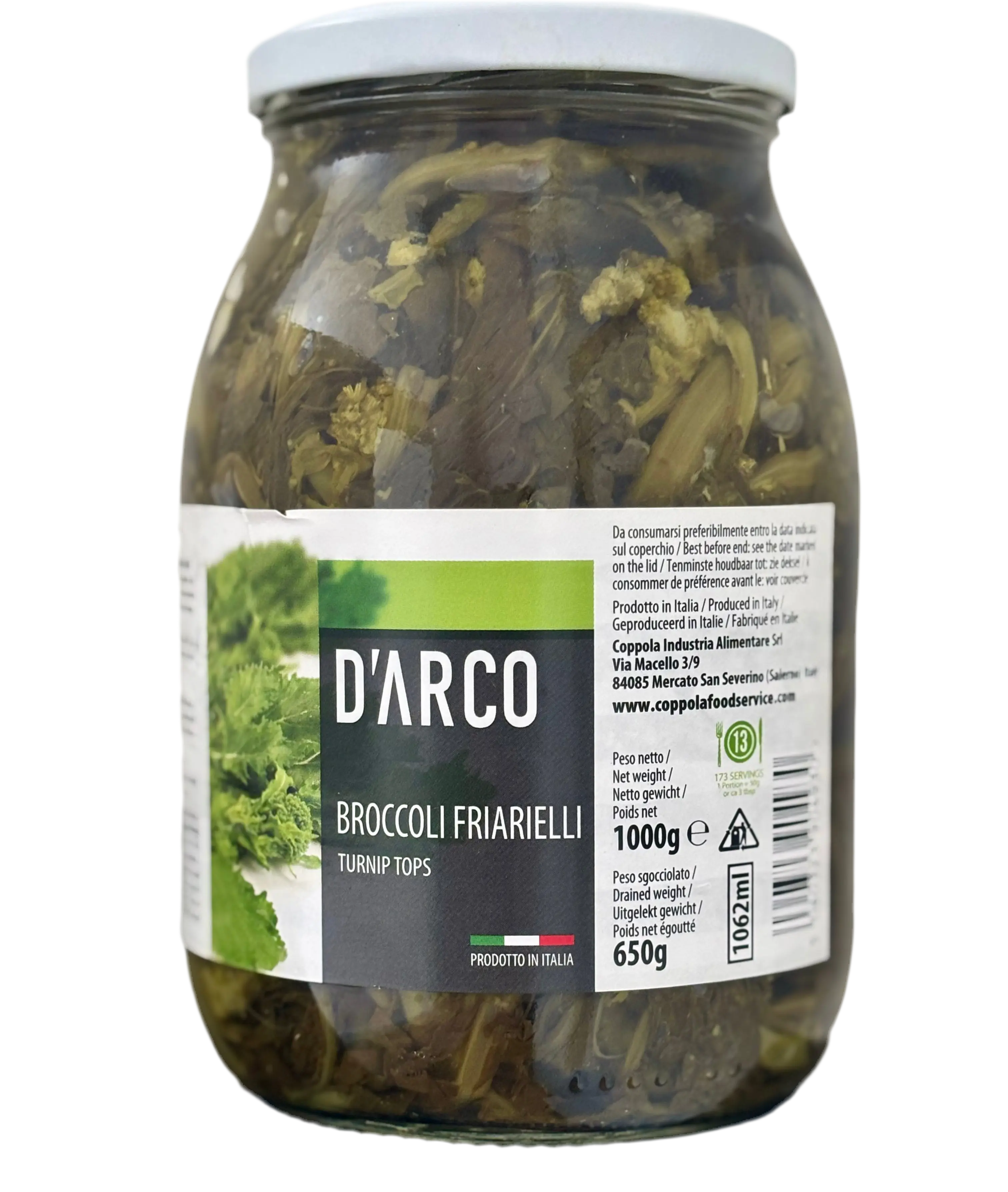 Friarielli alla Napoletana in Olio 1Kg-Conserve-  D’Arco