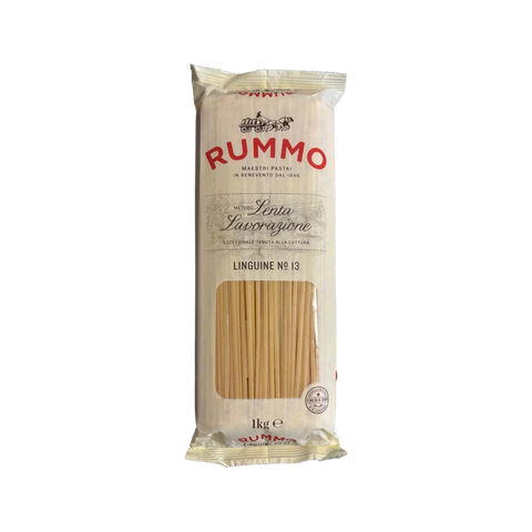 Rummo Linguine N°13 1 kg, pacco avorio con finestra sulle linguine di semola