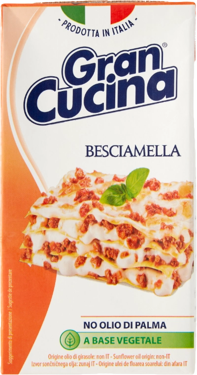 Gran Cucina Besciamella 500ml – Salsa Besciamella Pronta per Lasagne e Forno - Panna e besciamella - Gran Cucina