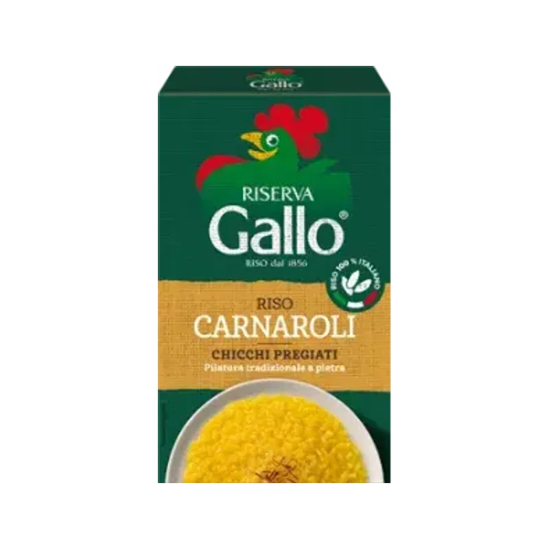 Gallo Riserva Carnaroli rijst 1 kg, groen pak met de haan