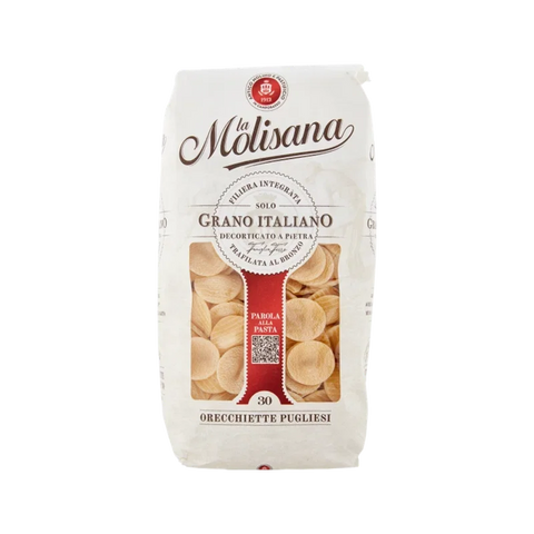 La Molisana Orecchiette Pugliesi N°30 500 g, pacco di carta chiara con finestra sulle orecchiette