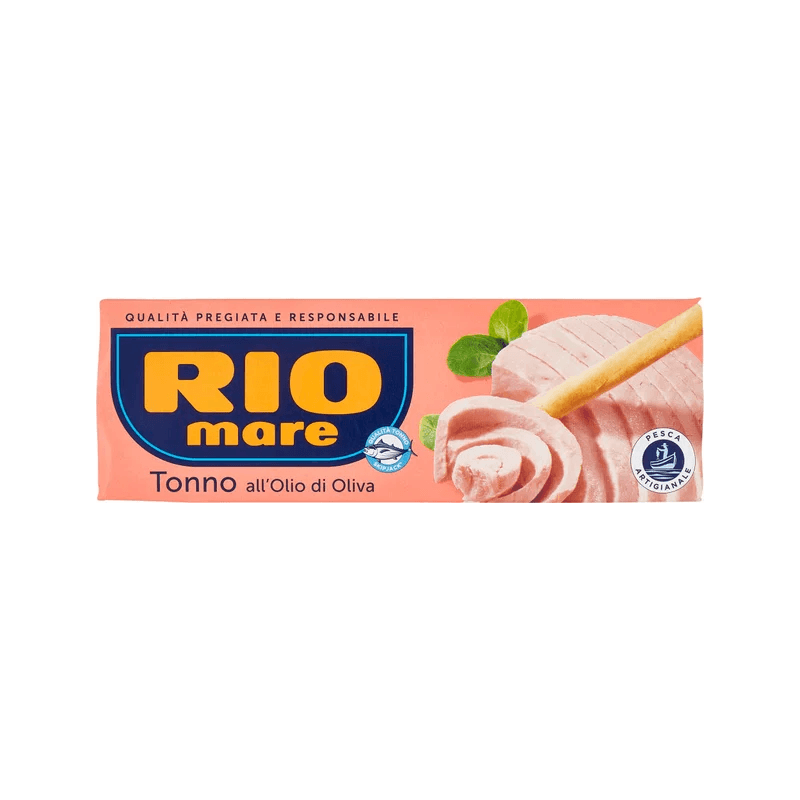 Rio Mare Tonno all'Olio di Oliva 3 x 65 g, astuccio rosa con tre lattine