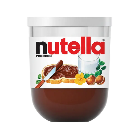 Ferrero Nutella 220 g, bicchiere in vetro con crema alle nocciole e cacao
