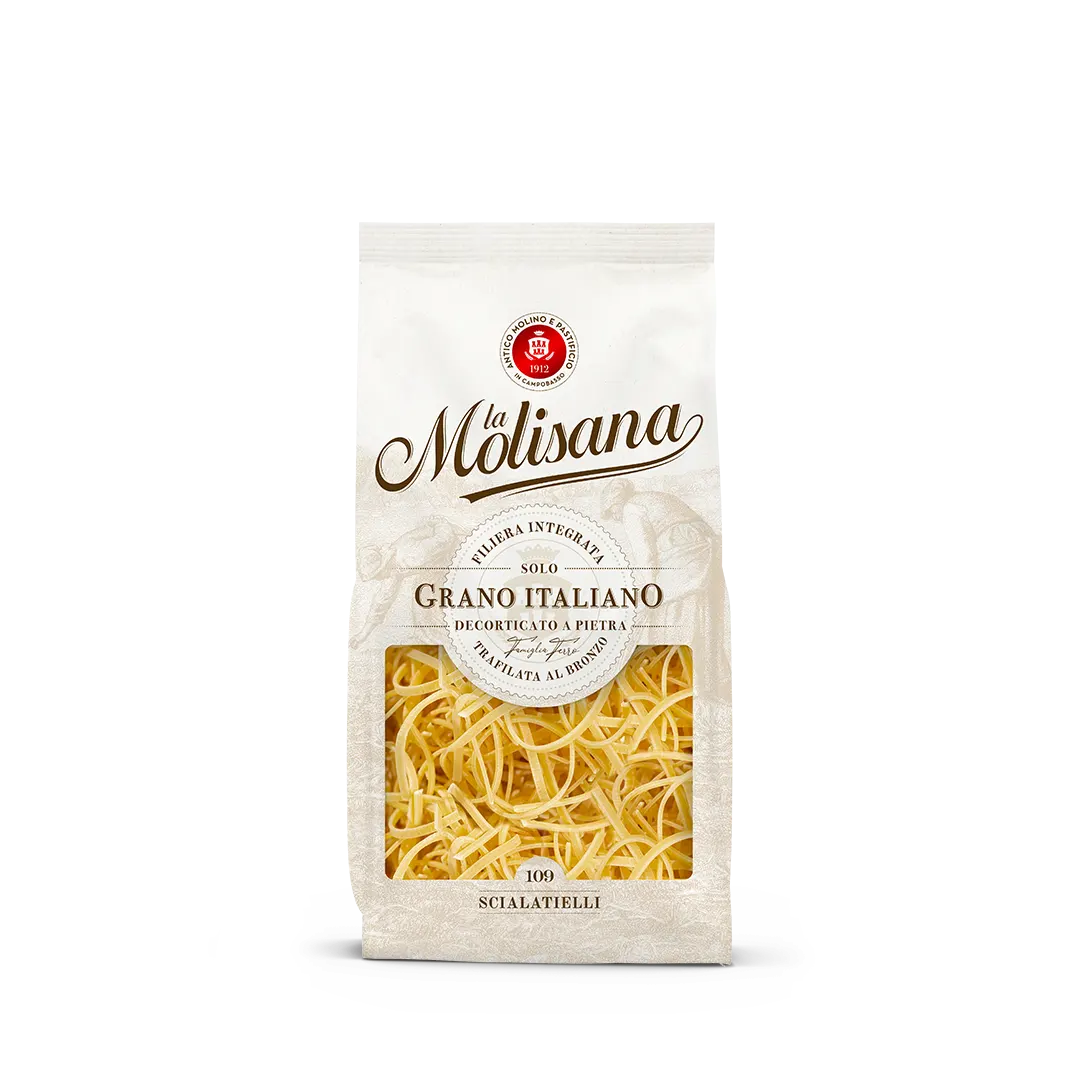 La Molisana Scialatielli N°109 500 g, korte dikke pastalinten door een bronzen matrijs