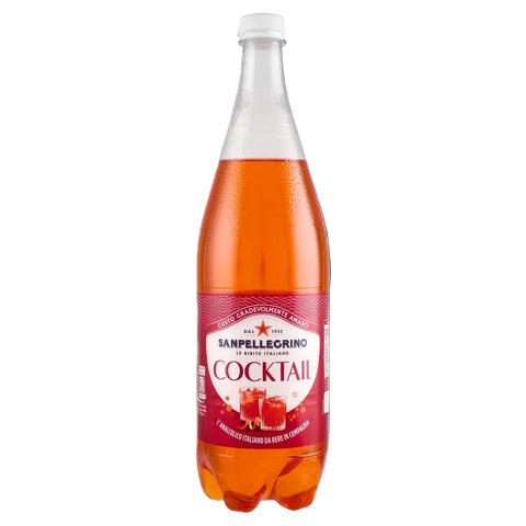 Sanpellegrino Cocktail 1,2 L, bottiglia PET di aperitivo analcolico color arancio
