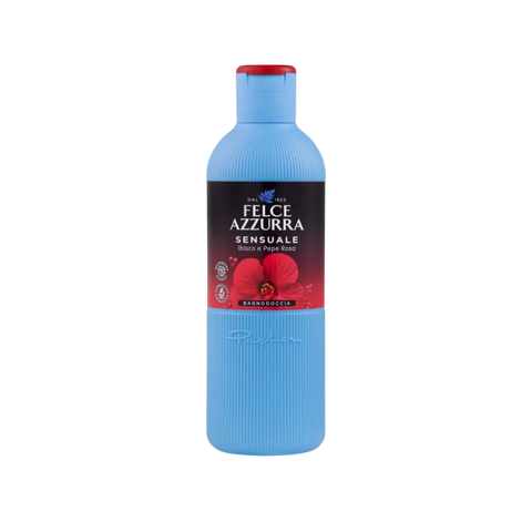 Felce Azzurra Bagnodoccia Ibisco e Pepe Rosa 650 ml, flacone dal profumo floreale e speziato