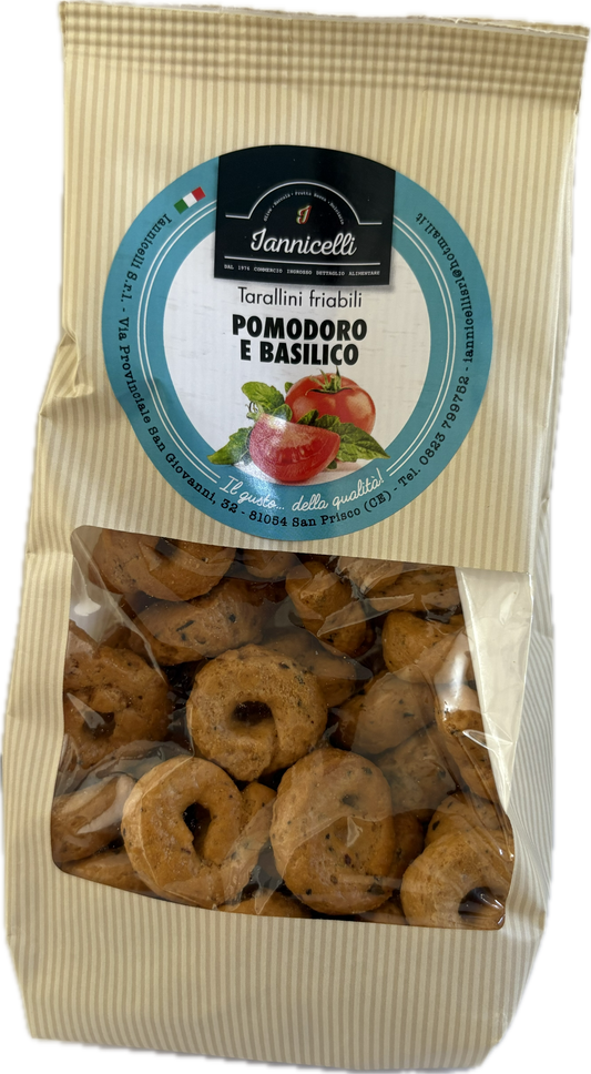 Tarallini Friabili Gusto Pomodoro e Basilico 200gr