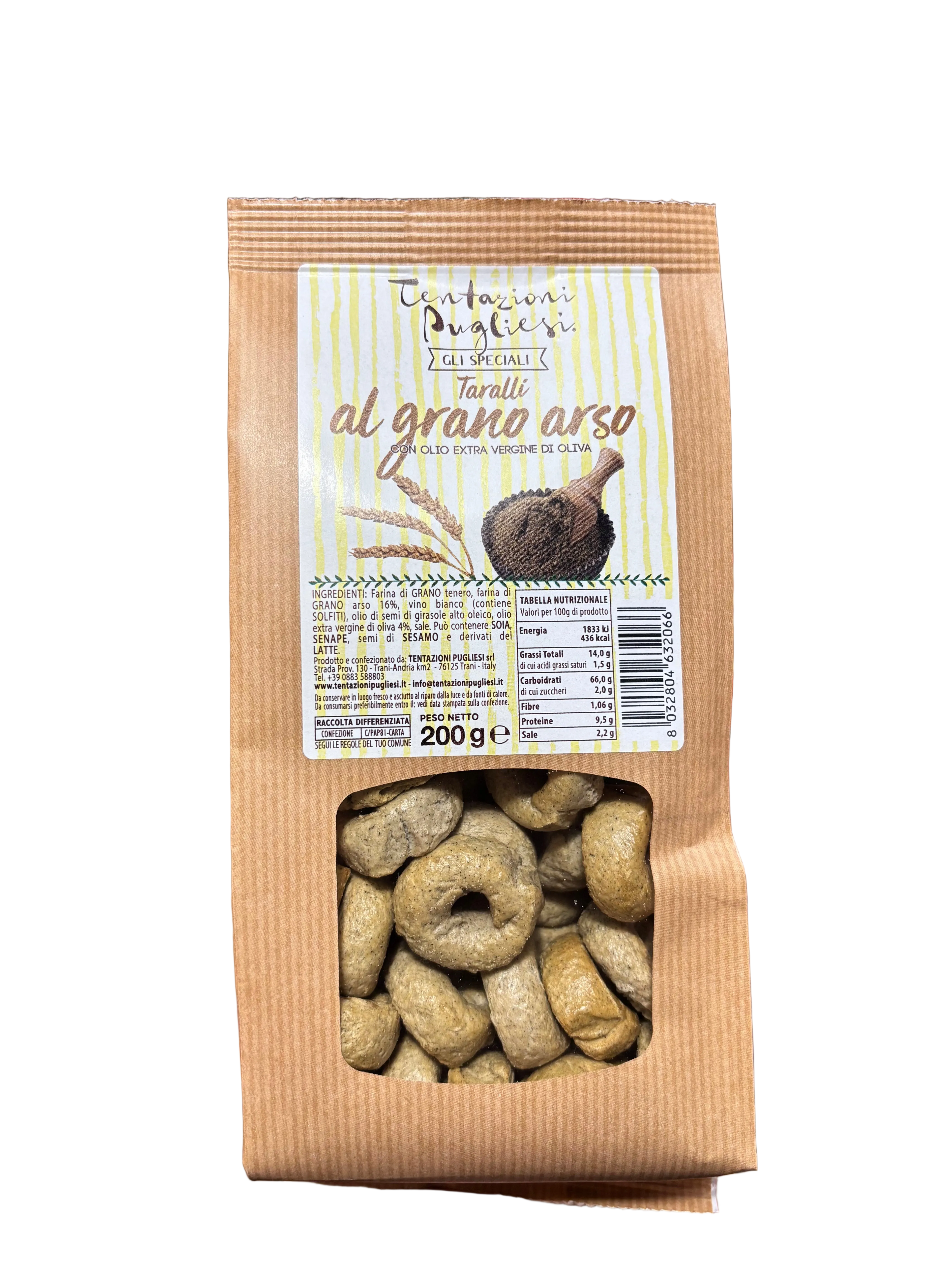 Taralli al Grano Arso 200 g - Tentazioni Pugliesi