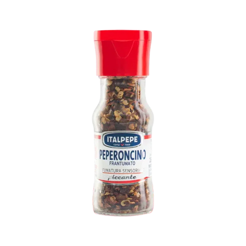 Italpepe Peperoncino Macinato 27 g, barattolo di vetro con tappo rosso ed etichetta Linea Classica