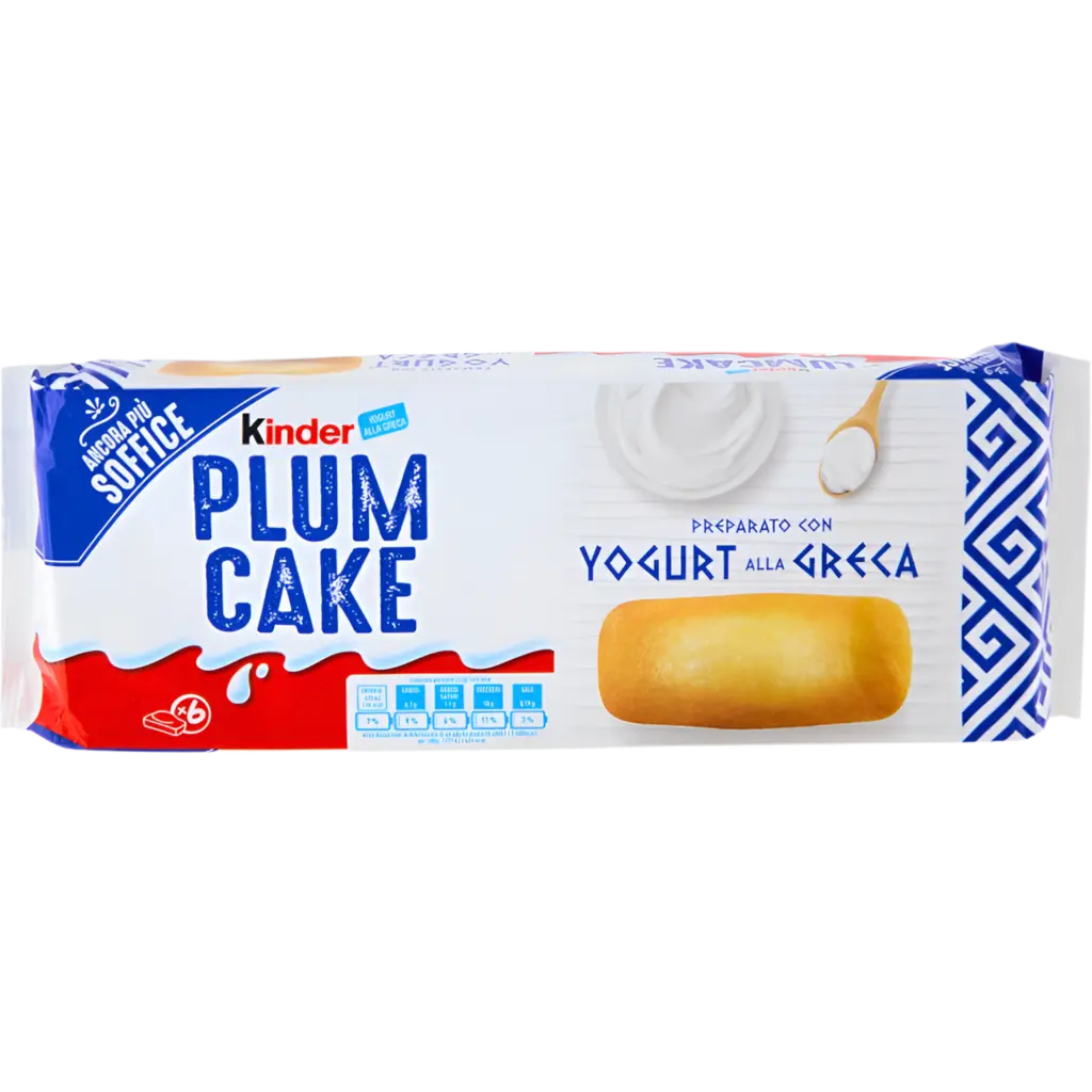 Kinder PlumCake Preparato con Yogurt alla Greca 6pz - Merendine - Kinder