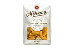 La Molisana Rigatoni N°31 500 g, confezione bianca con finestra sui rigatoni rigati