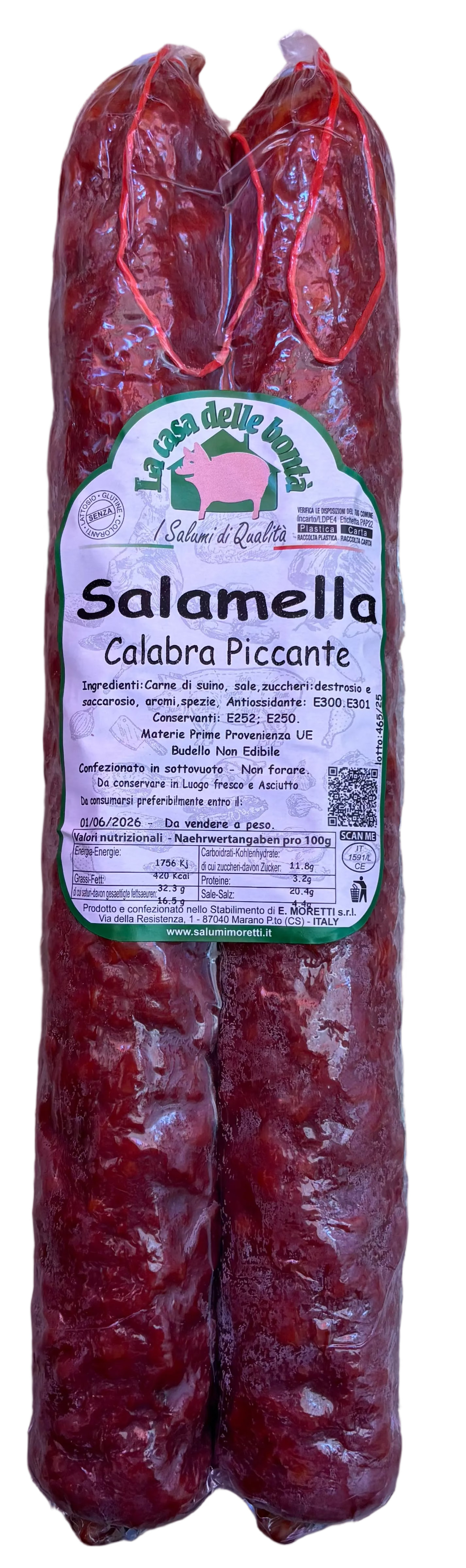 La Casa delle Bontà Salamella Calabra Piccante – 780 g