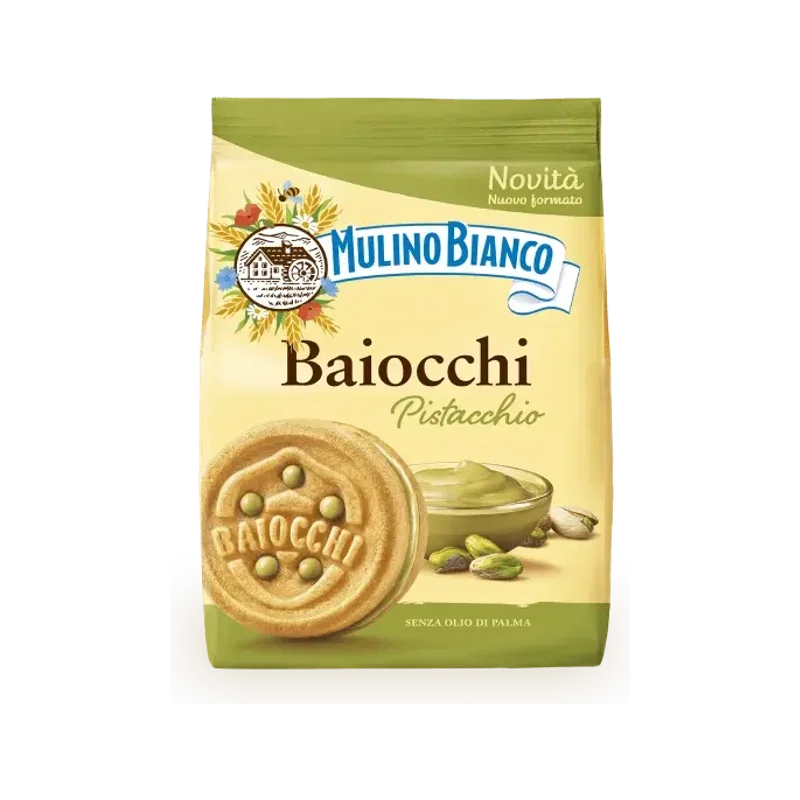 Mulino Bianco Baiocchi Pistacchio 240gr - Koekjes - Mulino Bianco