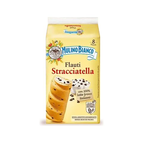 Mulino Bianco Flauti Stracciatella 280 g, confezione da 8 merendine