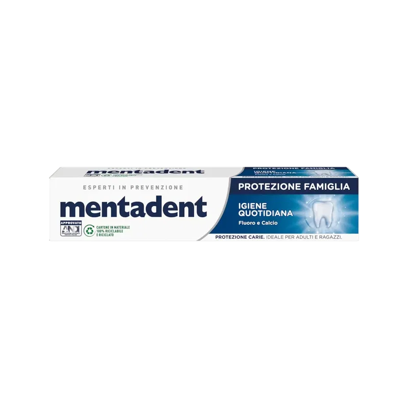 Mentadent Dentifricio Igiene Quotidiana Fluoro e Calcio 100 ml