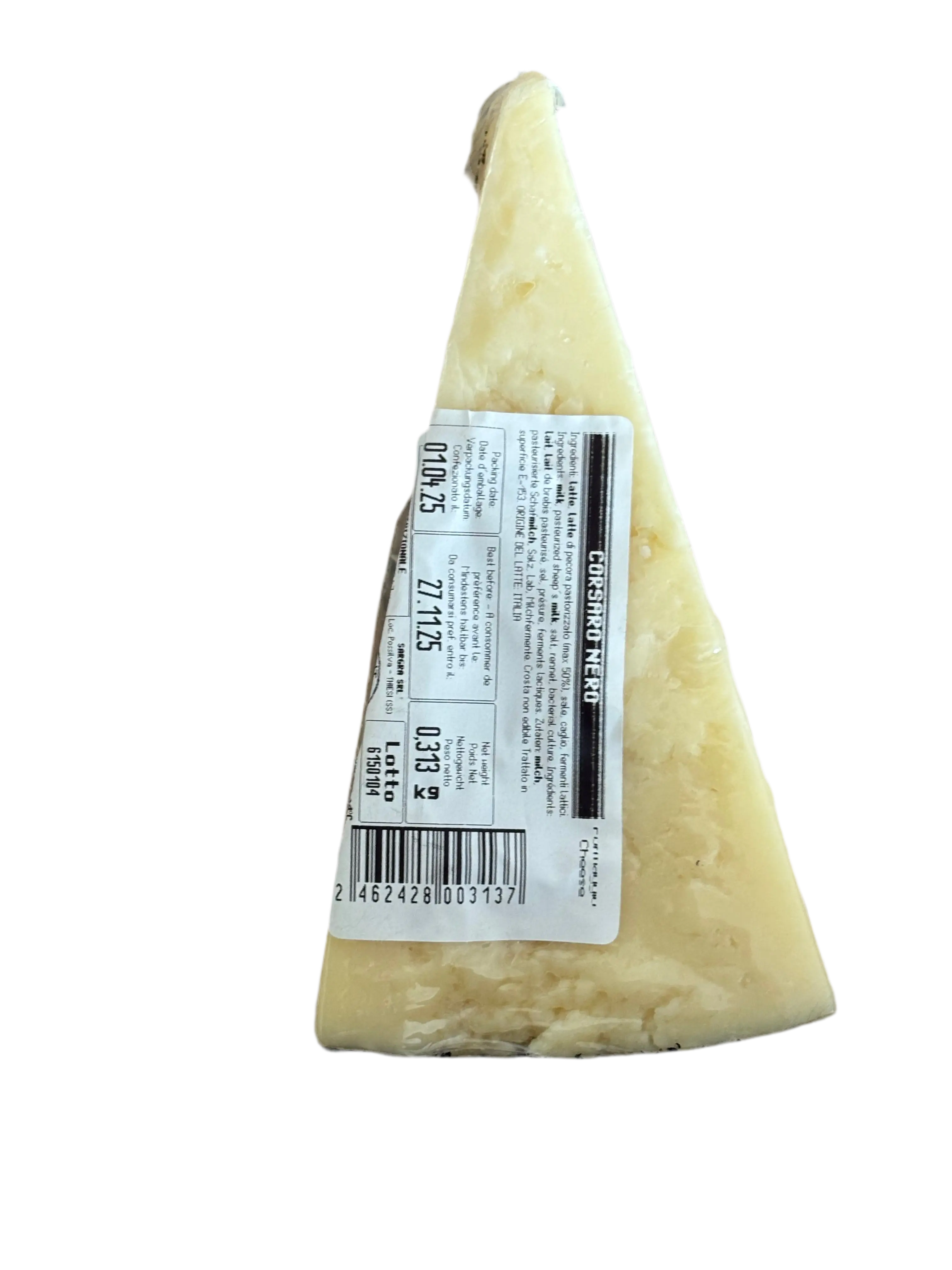 Pecorino Misto Corsaro con Latte di Pecora della Sardegna 315gr – Mannoni - Formaggi - Mannoni