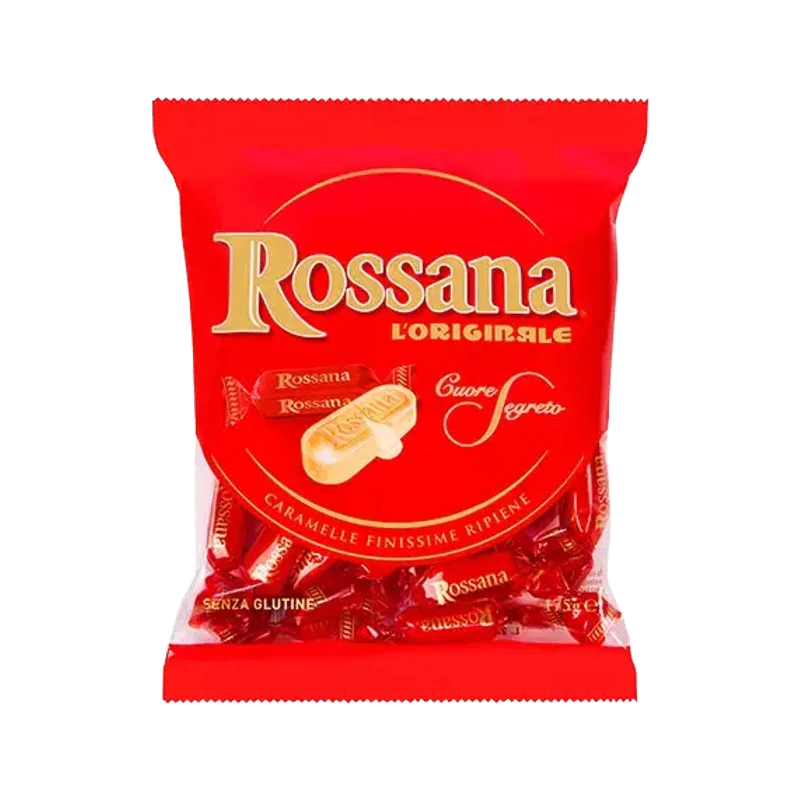 Rossana L'Originale gevulde snoepjes 175 g, rode zak met snoepje en geheim hart
