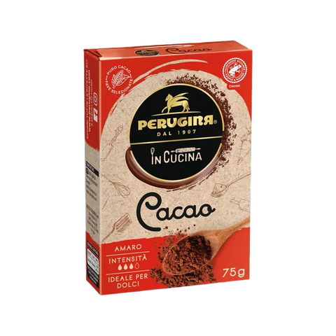 Perugina Cacao Amaro in Polvere 75 g, astuccio rosso della linea In Cucina