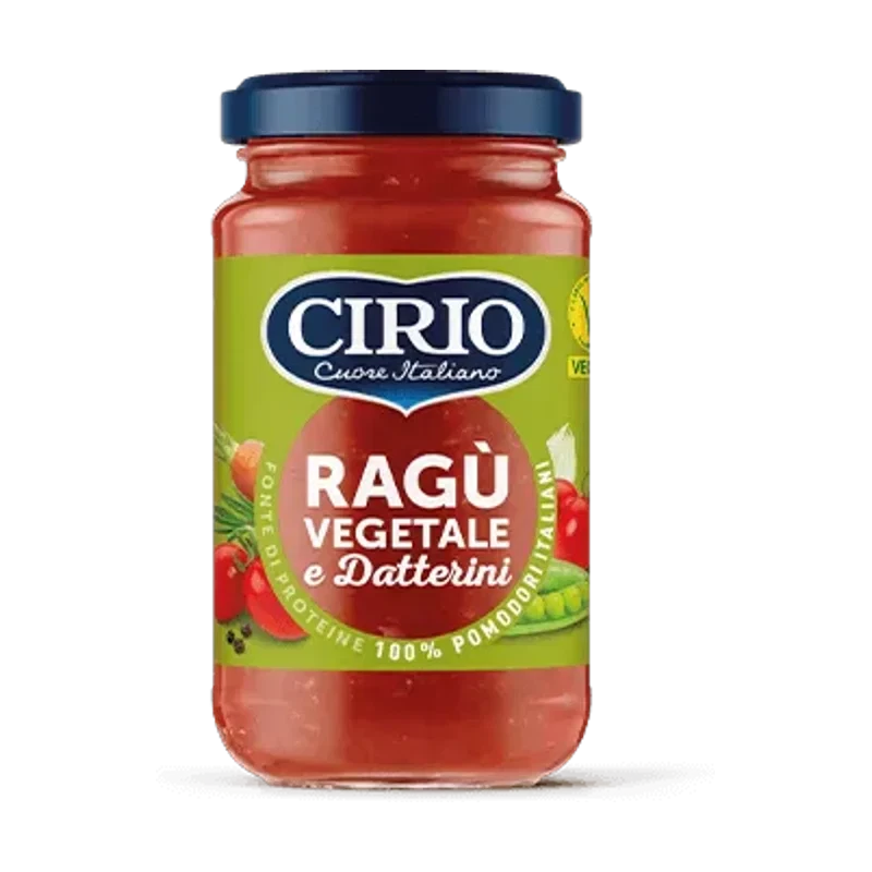 Cirio Ragù Vegetale con Datterini - 190 gr - Passate e Tomaten in scatola - Cirio