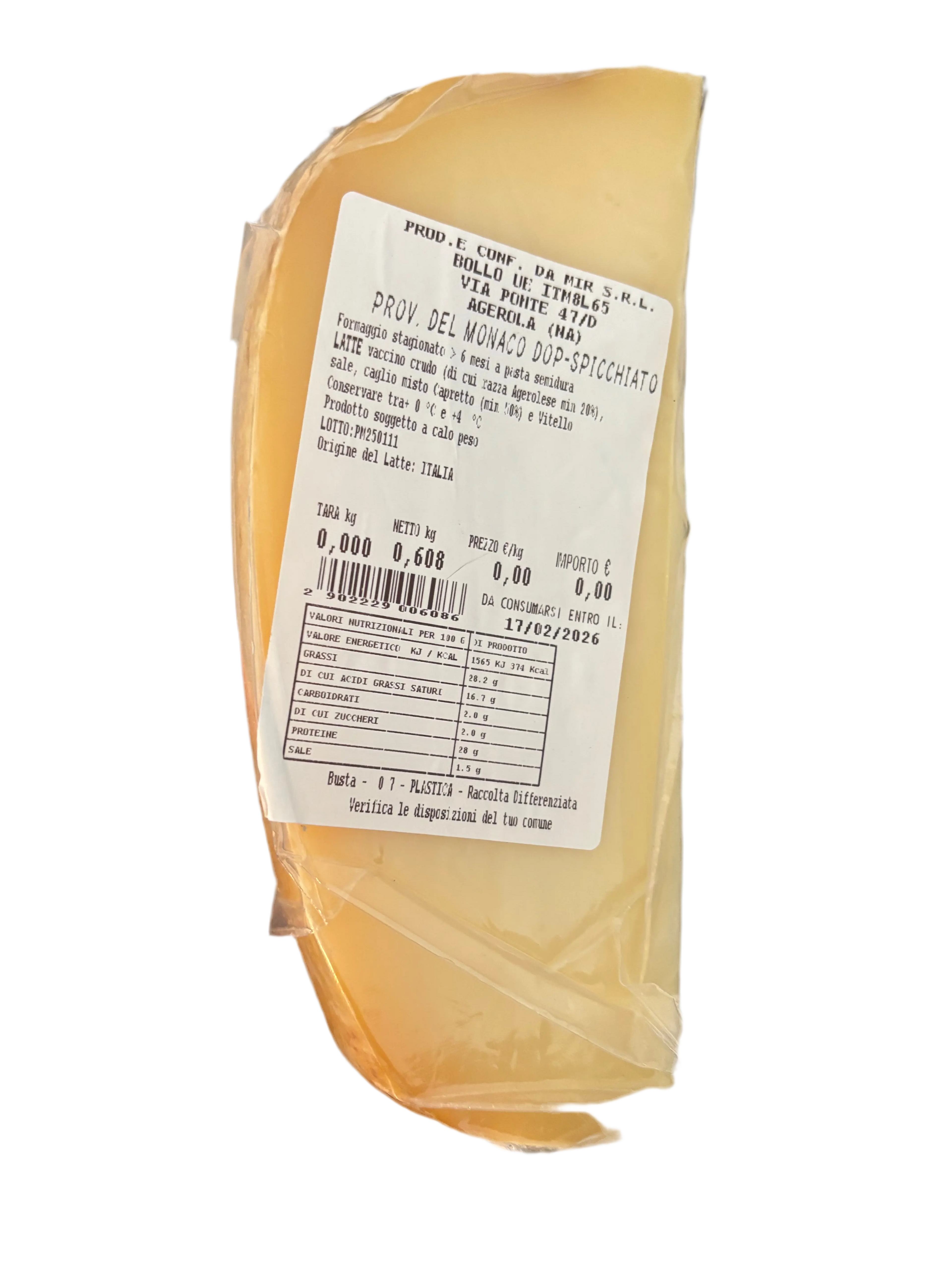 Provolone del Monaco DOP – Spicchio 600gr - Formaggi - Spesa da Antonio