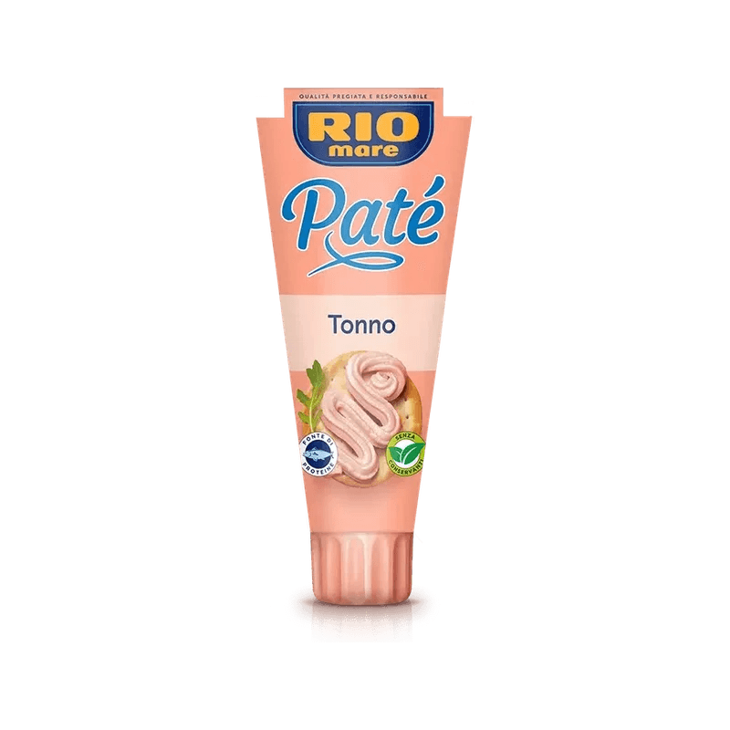 Rio Mare paté van tonijn 100 g, roze tube met blauw logo