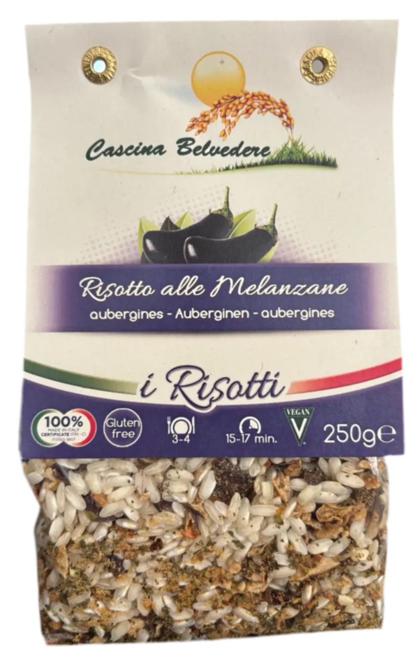 Risotto alle Melanzane Cascina Belvedere Senza Glutine 250gr - Risotti pronti - Product vendor