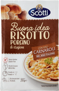 Scotti Risotto ai Funghi Porcini 210g – Con Riso Carnaroli 100% Italiano - Risotti pronti - Scotti