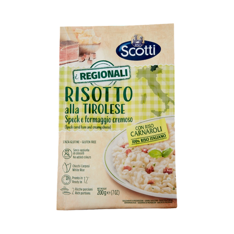 Scotti i Regionali Risotto alla Tirolese 200 g, busta con speck e formaggio cremoso