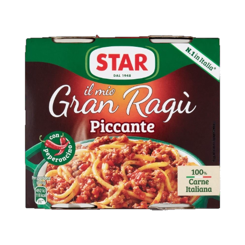 Star Gran Ragù Piccante 2x180g - Pesti e Sughi pronti - Star