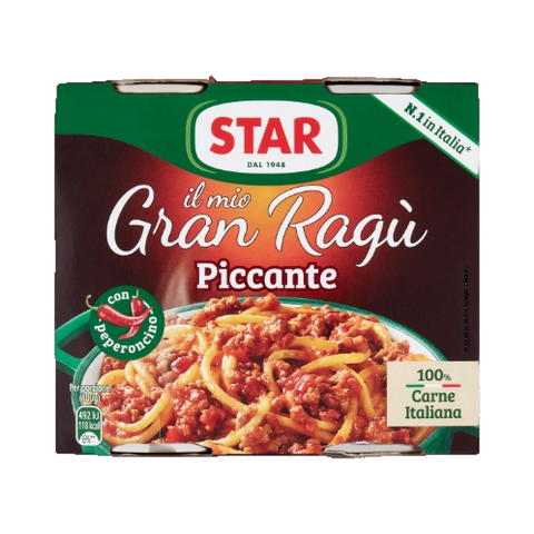 Star Gran Ragù Piccante 2 x 180 g, sugo di carne al peperoncino