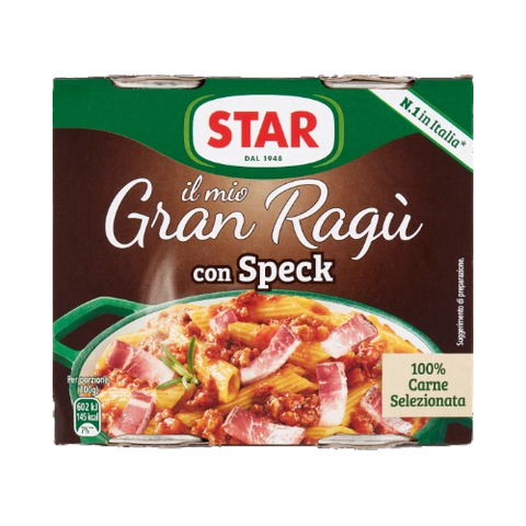 Star Gran Ragù con Speck 2 x 180 g, sugo di carne affumicato allo speck