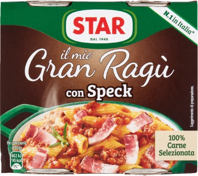 Star Gran Ragù allo Speck 2x180g - Pesti e Sughi pronti - Star