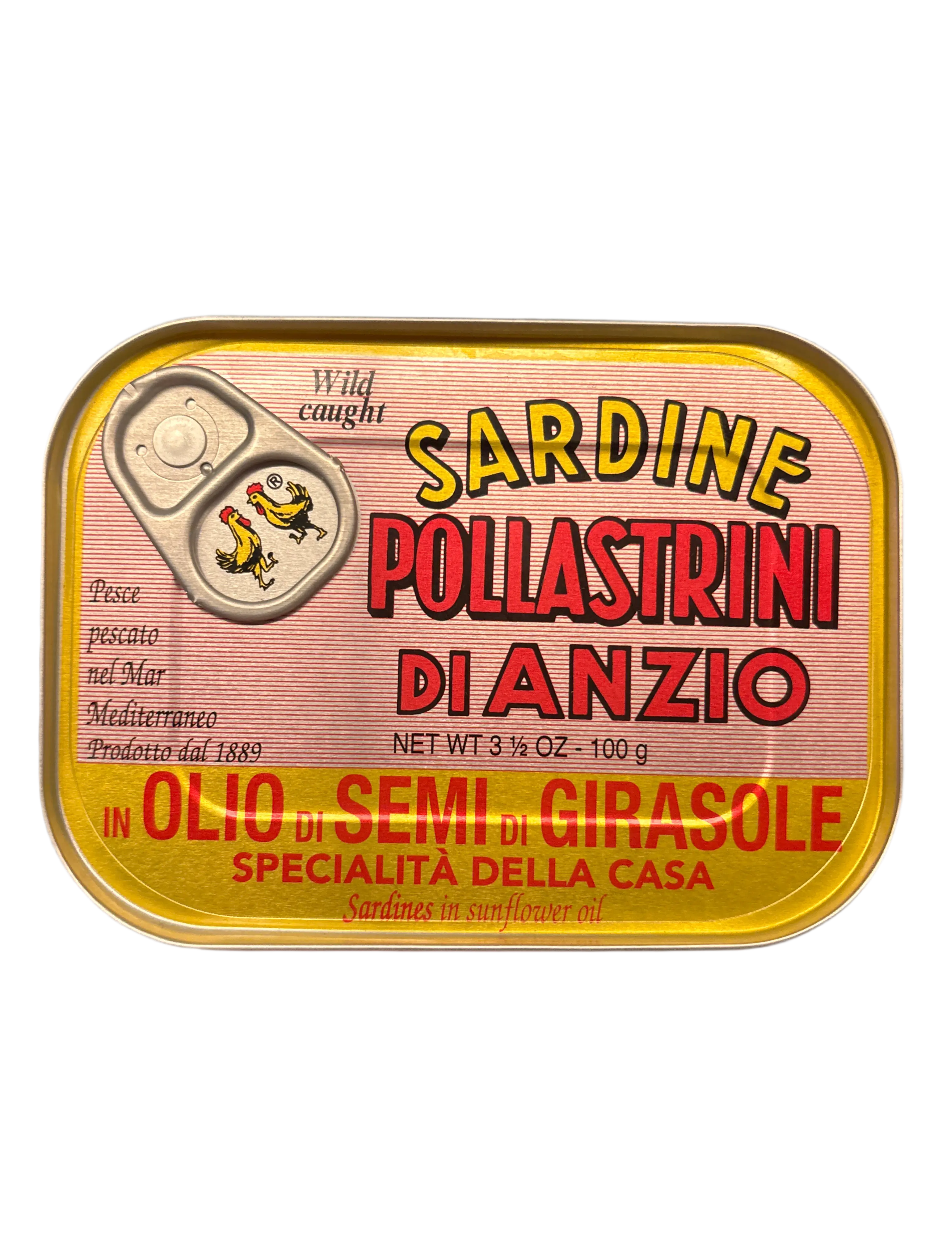 Sardine Pollastrini di Anzio in Olio 100gr-Tonno ed Acciughe-  Pollastrini di Anzio