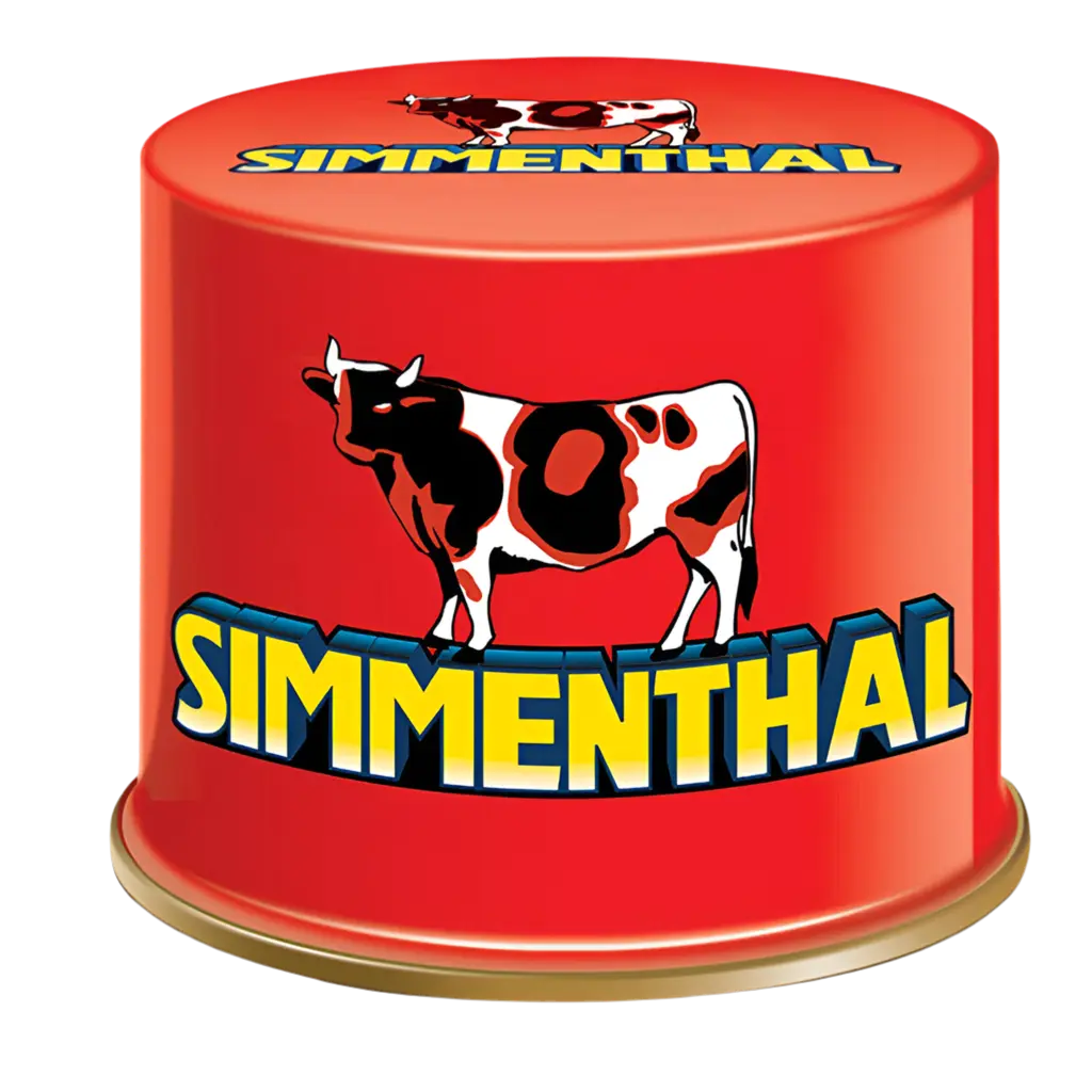 Simmenthal rundvlees in gelei 90 g, rond rood blikje