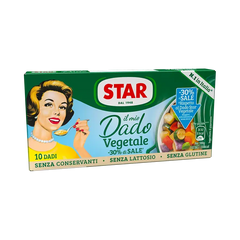 Star Il Mio Dado Vegetale 30% di sale in meno 10 dadi 100 g, astuccio verde