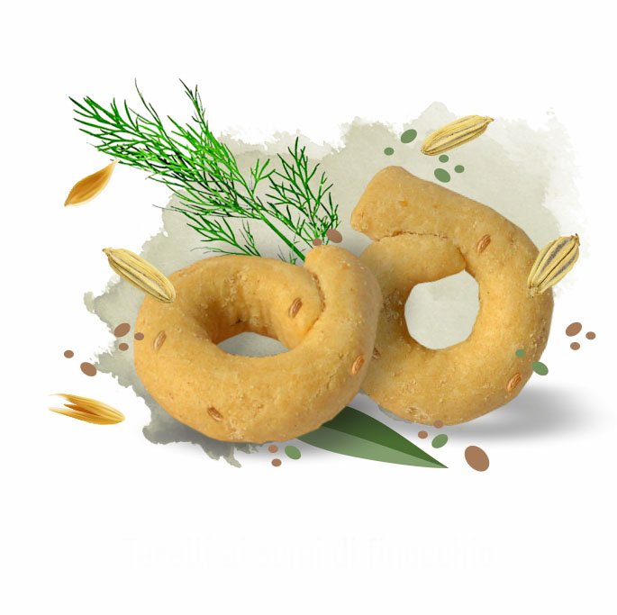 Tarallini al Finocchietto 250 gr - Fiore di Puglia - Snacks Salati - Fiore di Puglia