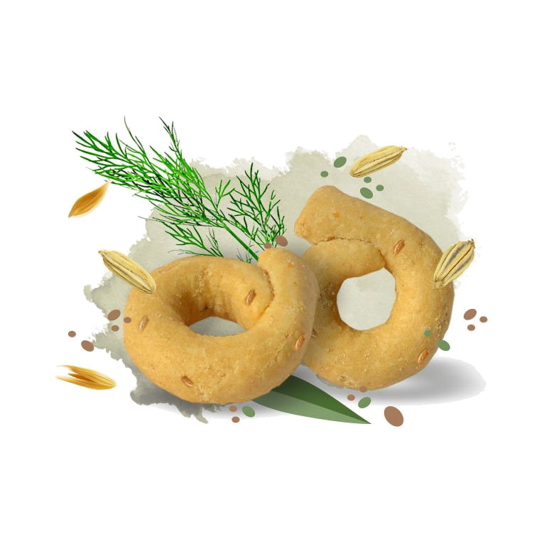 Tarallini al Finocchietto 250 gr - Fiore di Puglia - Snacks Salati - Fiore di Puglia
