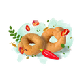 Fiore di Puglia Taralli al Peperoncino 250 g, pittige gebakken taralli met chilipeper