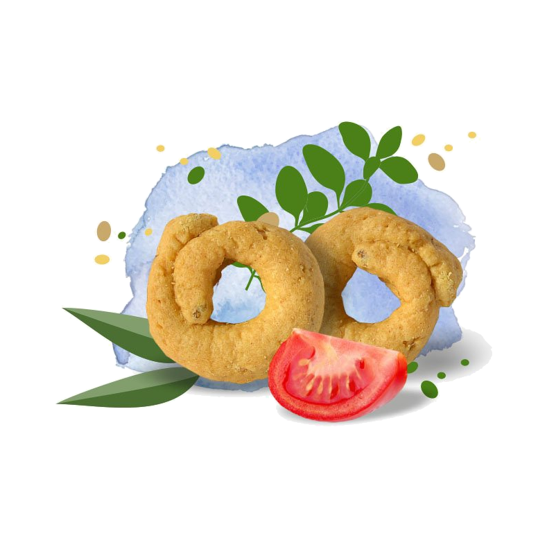 Tarallini Gusto Mediterraneo 250 gr - Fiore di Puglia - Snacks Salati - Fiore di Puglia