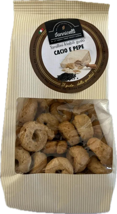 Tarallini Friabili Gusto Cacio e Pepe 200gr-Patatine e Snack- Product vendor
