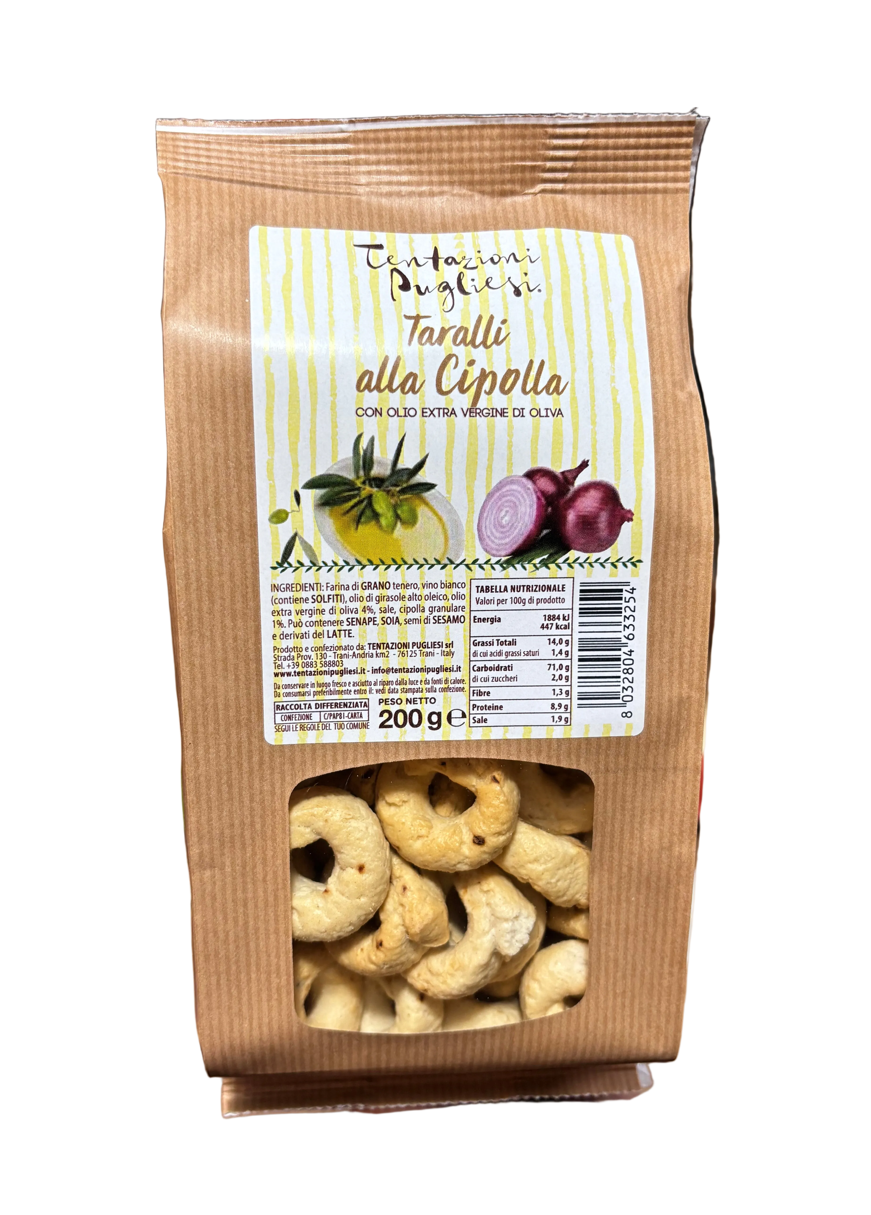 Tarallini Pugliesi alla Cipolla 200 gr - Tentazioni Pugliesi