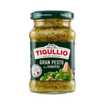 Tigullio Gran Pesto alla Genovese 190 g, vasetto di vetro con pesto di basilico