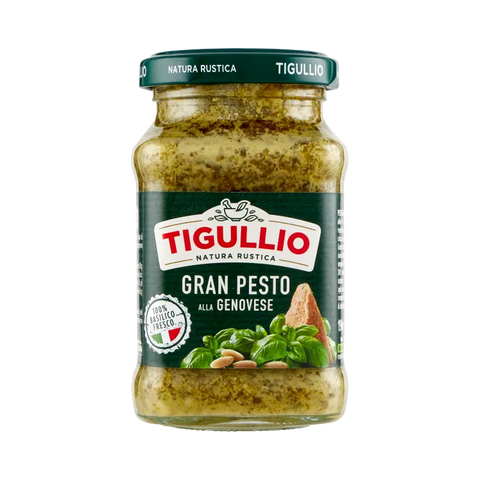Tigullio Gran Pesto alla Genovese 190 g, vasetto di vetro con pesto di basilico