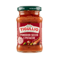Tigullio Pesto Pomodori Secchi e Pistacchi 185 g, glazen potje met rode pesto