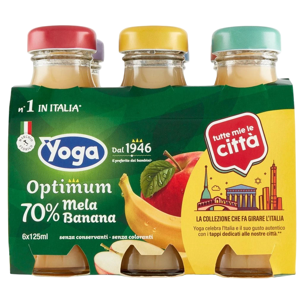 Yoga Optimum Succo 70% Mela Banana 6x125ml - Bevande - Yoga