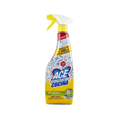 Ace Sgrassatore Cucina Limone e Bergamotto 600 ml, sgrassatore senza candeggina