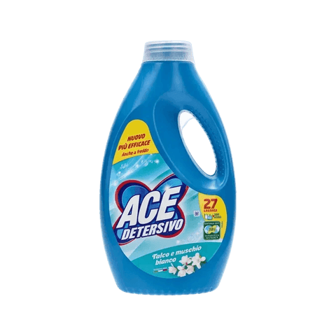 Ace Detersivo Lavatrice Talco e Muschio Bianco 27 lavaggi, detersivo liquido