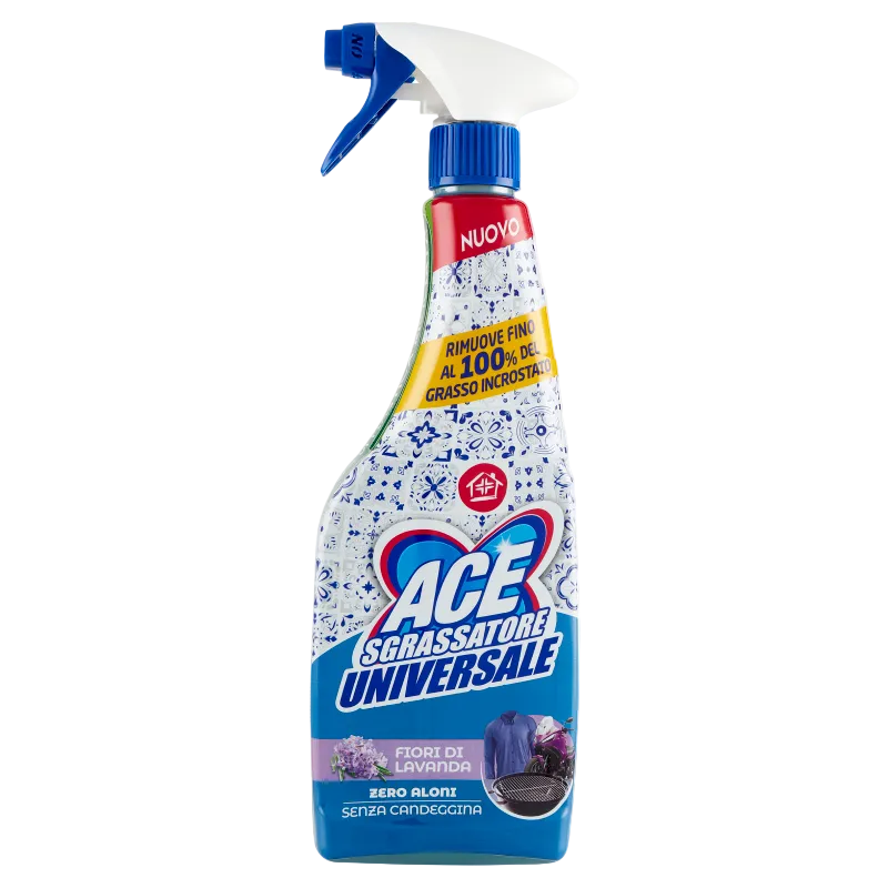 Ace Sgrassatore Universale Spray Senza Candeggina Lavanda 600ml